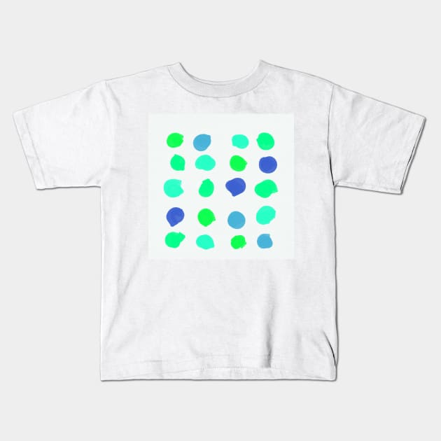 Sea Glass Circles Kids T-Shirt by oliviastclaire